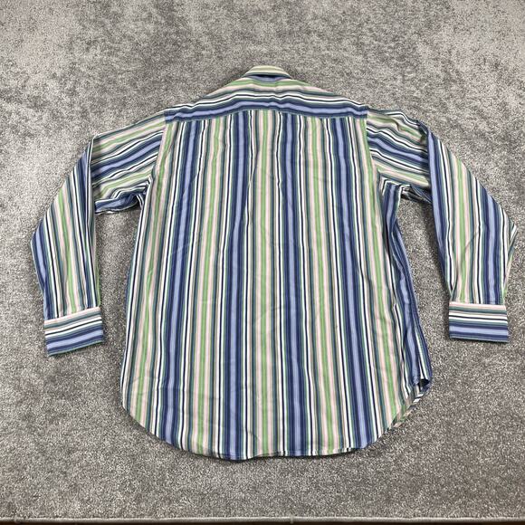 Tailorbyrd Button Up Shirt Mens Large Golf Chunky Stripe Colorful Spring Preppy - Picture 8 of 13